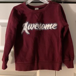 Carter kids Awesome sweatshirt maroon 4/5T